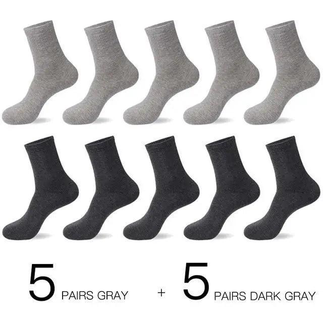Business Simple White Cotton Socks 10 Pairs Men Breathable Socks Spring Summer Socks for Men Heavy Duty Reinforced
