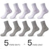 Business Simple White Cotton Socks 10 Pairs Men Breathable Socks Spring Summer Socks for Men Heavy Duty Reinforced