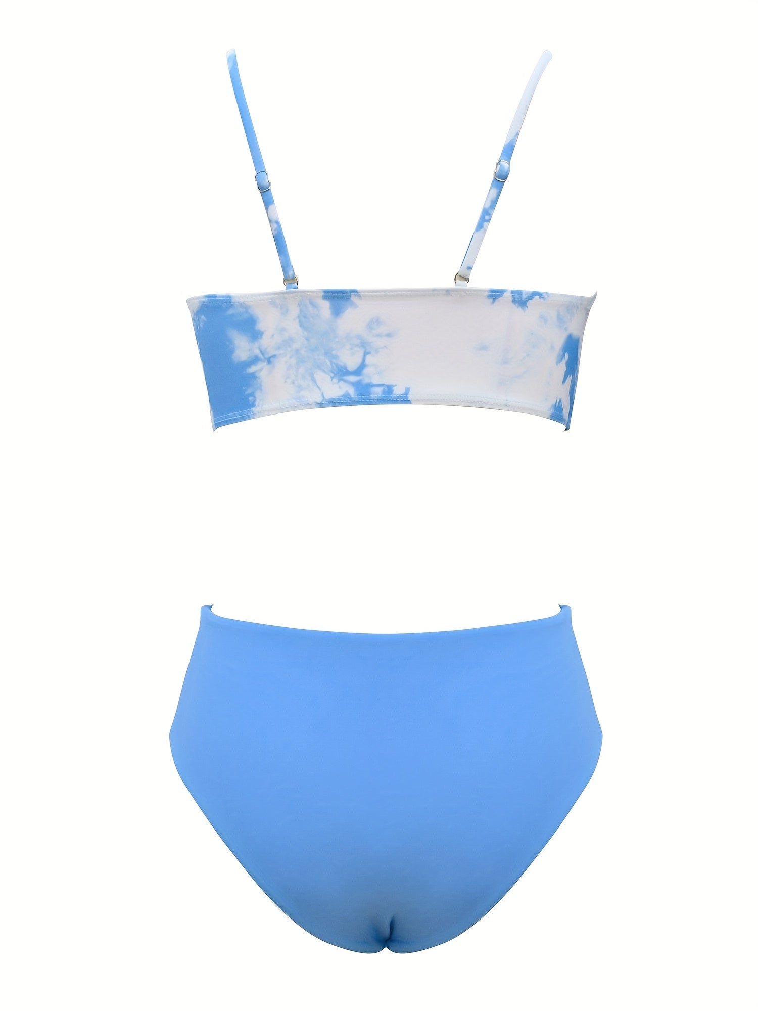 Coastal Flair V-Neck Bikini Set – Eye-Catching Random Print Two-Piece Chic Swimsuit with Spaghetti Straps High Cut Shorts and Ultra-Stretch Comfort – Women’s Summer Swimwear for Beach Days & Casual Poolside Vibes