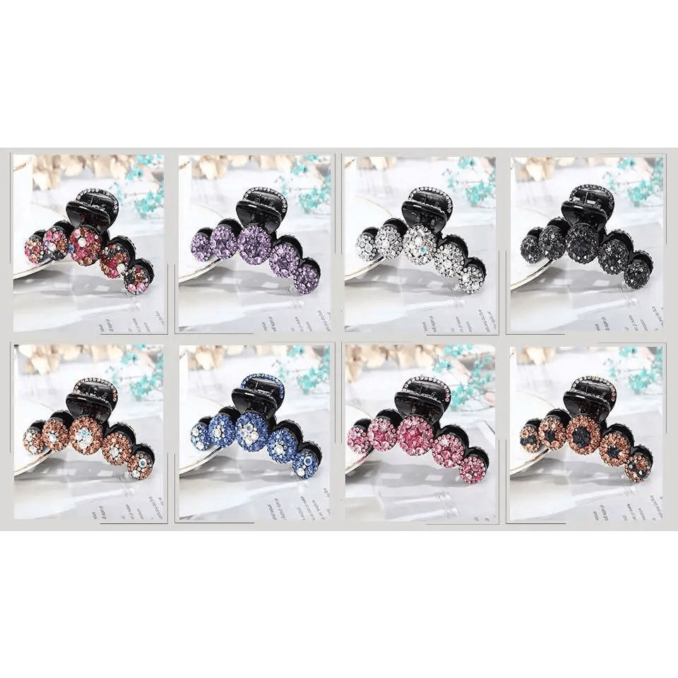 Charming Big Shiny Rhinestone Hair Claws Crystal Non - slip Hair Clips For Women Classic Style Ponytail Girls Hair