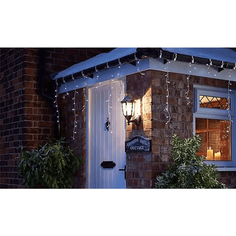 Classic And Charming Christmas LED Lights Waterfall Outdoor Decoration 5M droop 0.4 - 0.6m Led Lights Curtain String