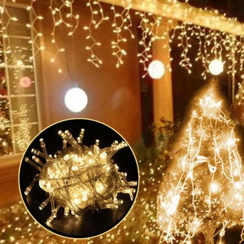 Classic And Charming Christmas LED Lights Waterfall Outdoor Decoration 5M droop 0.4 - 0.6m Led Lights Curtain String