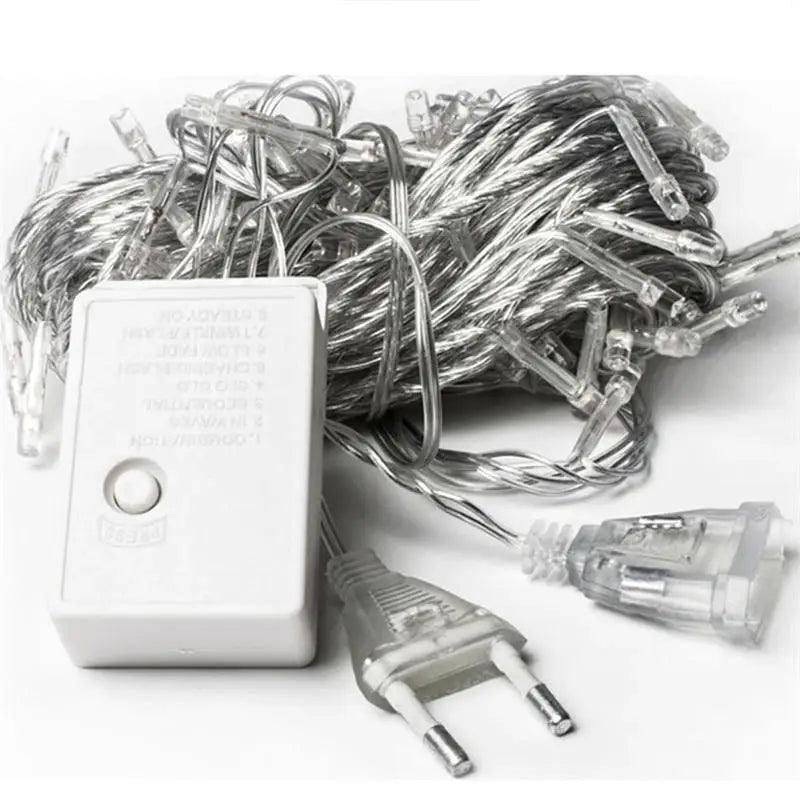 Classic And Charming Christmas LED Lights Waterfall Outdoor Decoration 5M droop 0.4 - 0.6m Led Lights Curtain String