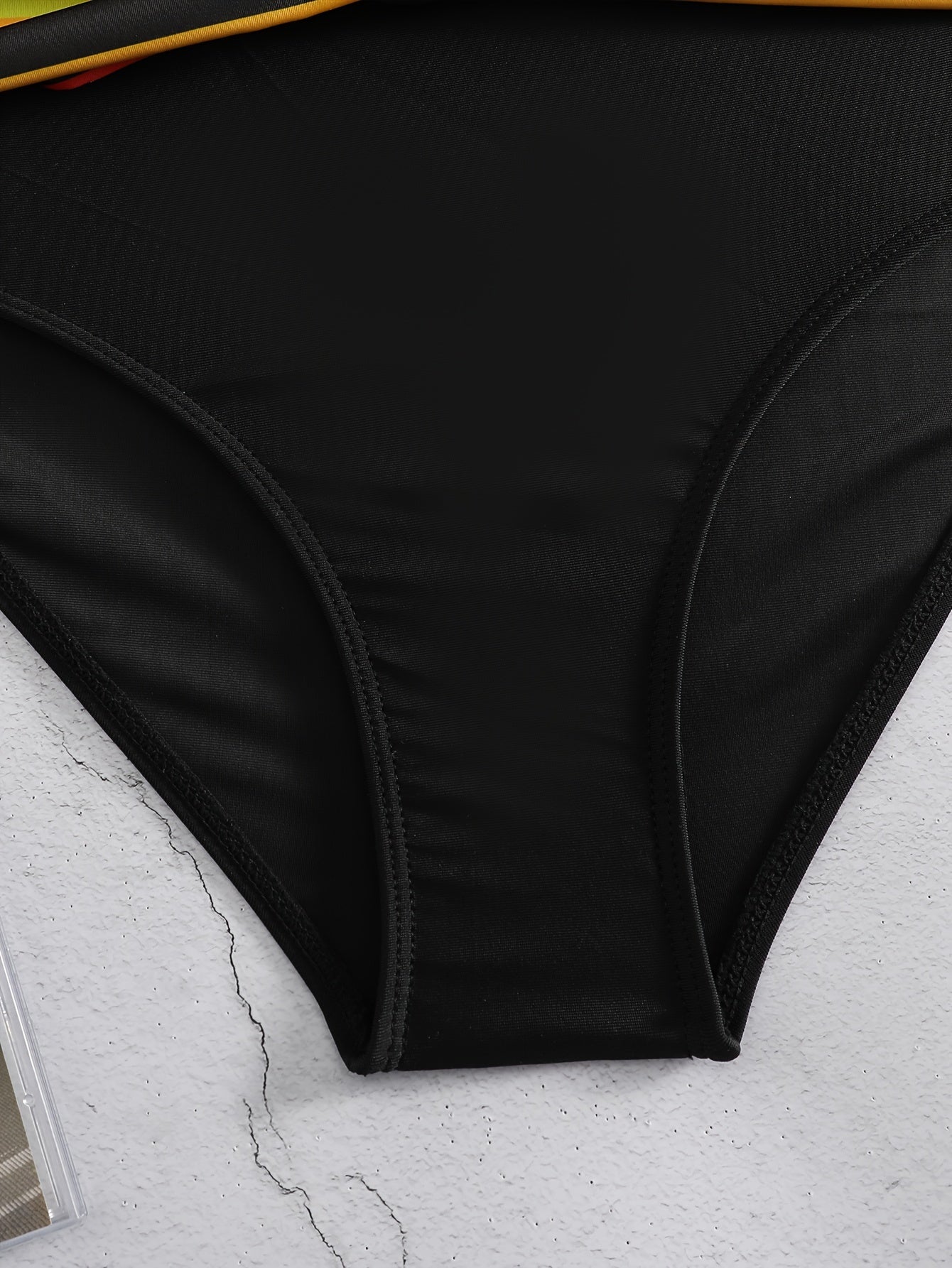 New Bikini Striped Bow Halter High Waist 2 Piece Swimsuit for Women – Colorful Backless Bikini Set with Knot Detail for Summer – Stretchy Retro-Inspired Summer Bathing Suit for Beach Vacation Pool Party Resort Look