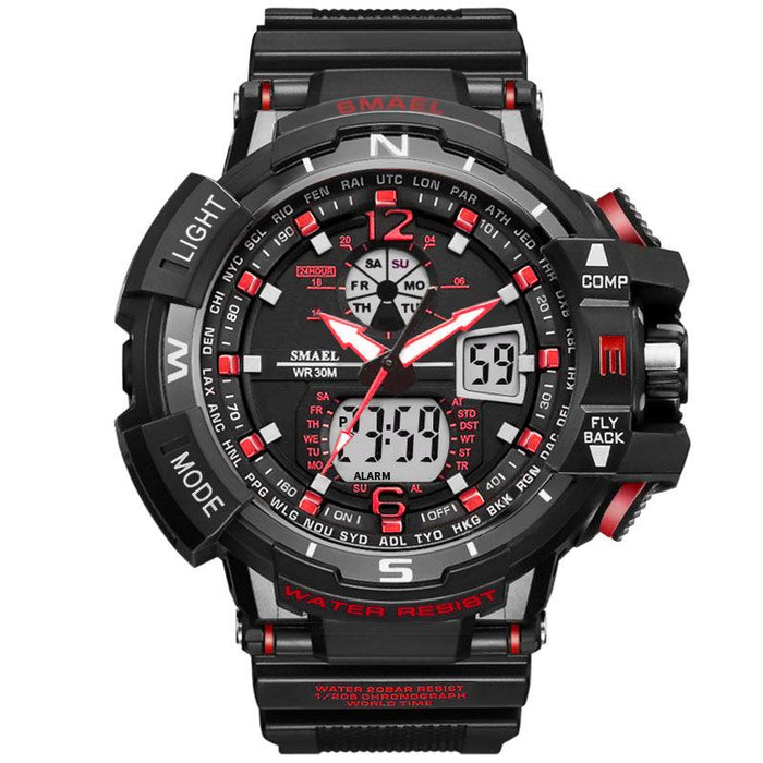 NEW Modern RED Sport Watch For Men and Woman With LED Digital Quartz Display Men's Top Brand Luxury Digital-watch Relogio Masculino In Army Military Popular Design Waterproof 50M