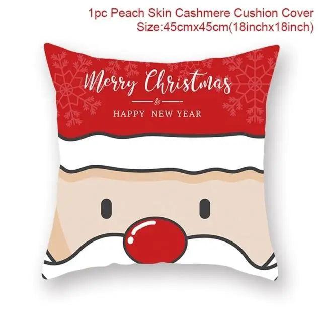 Elegance Merry Christmas Cushion Cover Santa Claus Elk Christmas Decoration For Home Christmas Ornaments Gift - 7