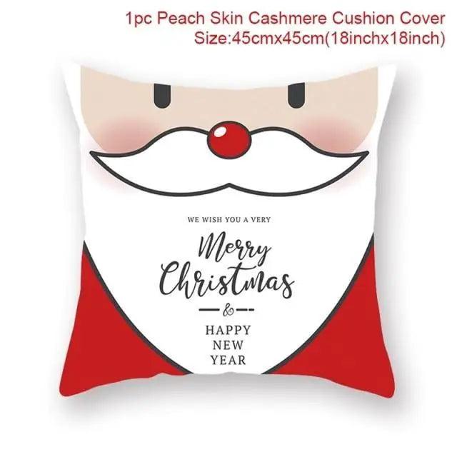 Elegance Merry Christmas Cushion Cover Santa Claus Elk Christmas Decoration For Home Christmas Ornaments Gift - 8