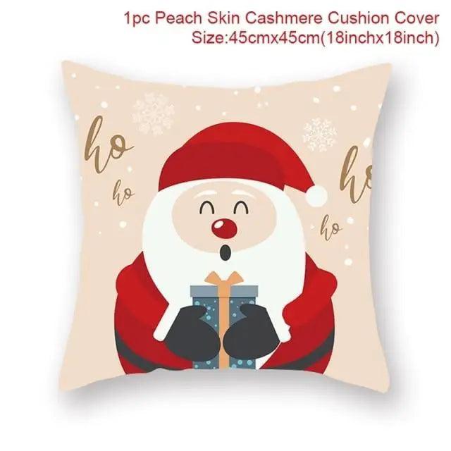 Elegance Merry Christmas Cushion Cover Santa Claus Elk Christmas Decoration For Home Christmas Ornaments Gift - 6