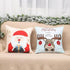 Elegance Merry Christmas Cushion Cover Santa Claus Elk Christmas Decoration For Home Christmas Ornaments Gift