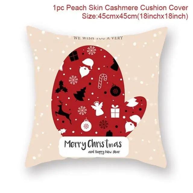 Elegance Merry Christmas Cushion Cover Santa Claus Elk Christmas Decoration For Home Christmas Ornaments Gift - 17