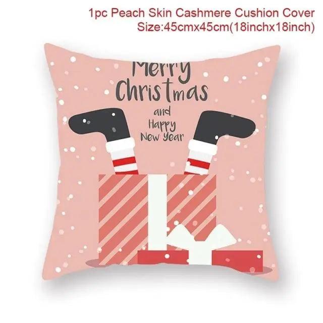 Elegance Merry Christmas Cushion Cover Santa Claus Elk Christmas Decoration For Home Christmas Ornaments Gift - 22