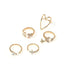 Elegant Heart And Butterfly Gold Color Rings Set For Women And Girls Sophisticated Delicate Women's Jewelry Gifts - ALLURELATION - 571, best selling rings, delicate rings, fashionable jewelry, fashionable rings set, gift rings, Heart Butterfly Gold Color Rings, Jewelry, matching rings, modern ring style, party jewelry, party rings, rings, rings for girls, rings for ladies, rings for women, rings in demand, stylish ring, trendy jewelry, trendy rings, vintage jewelry, vintage style rings - Stevvex.com