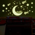 Fabulous Moon Star Fluorescence Noctilucent Night Glow in Dark Luminous Vinyl Removable Nursery Kids Child Bedroom Wall