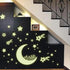 Fabulous Moon Star Fluorescence Noctilucent Night Glow in Dark Luminous Vinyl Removable Nursery Kids Child Bedroom Wall