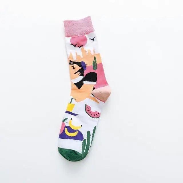 2021 Fashion Colorful Print Socks Women Mushroom Spring Woman Socks Cotton Socks For Women - Treko - 2021 trends, birthday gifts, birthday socks, comfortable socks, fashion 2021, fashionable socks, latest socks, new trend 2021, SOCKS, socks 2021, socks for women, stylish socks, trends 2021, trendy socks, trendy socks 2021, trendy women socks, unisex socks, women socks 2021, women trendy socks- Stevvex.com