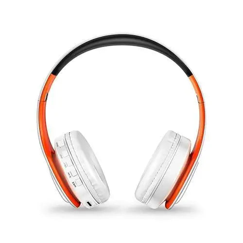 Folding Bluetooth White Blue Wireless Stereo Headphones Headset Mic Support Comfortable Earmuffs Modern Simple Design