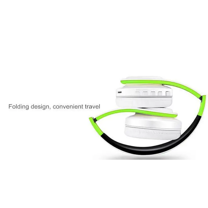 Folding Bluetooth White Blue Wireless Stereo Headphones Headset Mic Support Comfortable Earmuffs Modern Simple Design