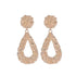 Gorgeous Gold Textured Large Pendant Women’s Earrings Unique Metal Brilliant Drop Earrings for Women And Girls - 6