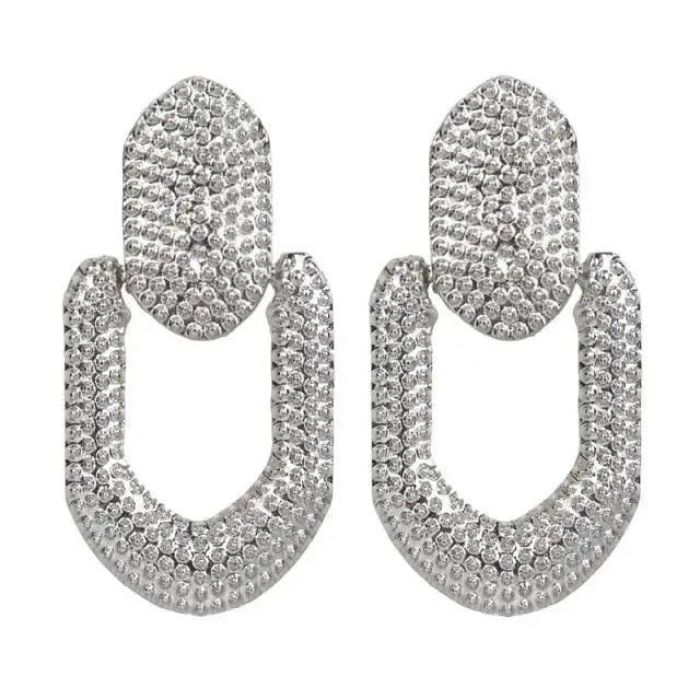 Gorgeous Gold Textured Large Pendant Women’s Earrings Unique Metal Brilliant Drop Earrings for Women And Girls - 19