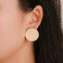 Gorgeous Gold Textured Large Pendant Women’s Earrings Unique Metal Brilliant Drop Earrings for Women And Girls - 20