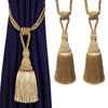 Tassels Curtain Tieback Gold Hanging Ball Braid Rope Holdback Window Drape Room Accessories Curtains Holder Buckle Strap European Style High-Grade Curtains Tieback Rope Tassel Holdbacks