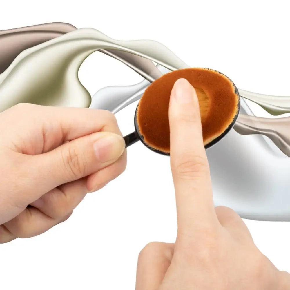 Incredible 5Pcs Oval Makeup Brushes Portable Toothbrush Oval Nylon Hair Cosmetic Makeup Blush Face Foundation Blending