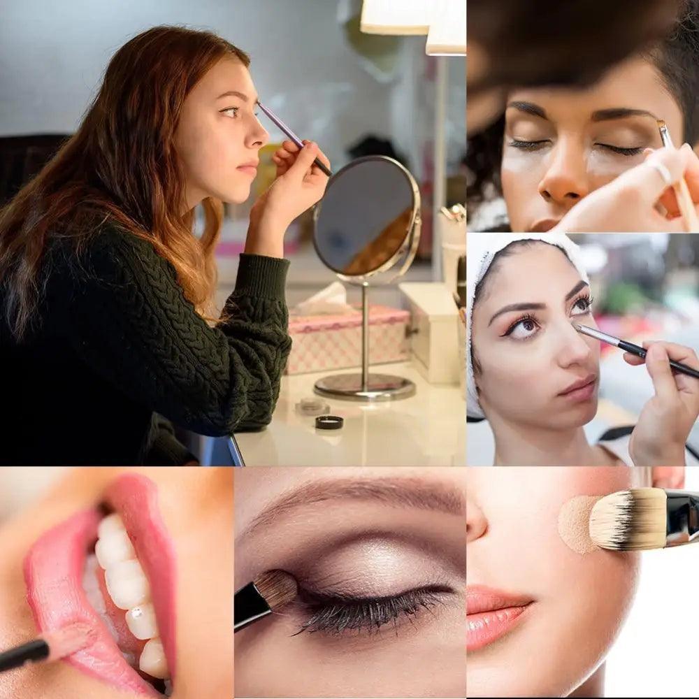 Incredible 5Pcs Oval Makeup Brushes Portable Toothbrush Oval Nylon Hair Cosmetic Makeup Blush Face Foundation Blending