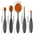 Incredible 5Pcs Oval Makeup Brushes Portable Toothbrush Oval Nylon Hair Cosmetic Makeup Blush Face Foundation Blending