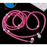 Ladies Luxury Pearl Necklace Pink Earphones With Mic Excellent Sound Quality Stereo Earphones For Everyday Use - Rose