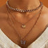 Luxury Fashion Multi - layered Snake Chain Necklace For Women Vintage Style Party Jewelry Necklace Gifts For Women - 16
