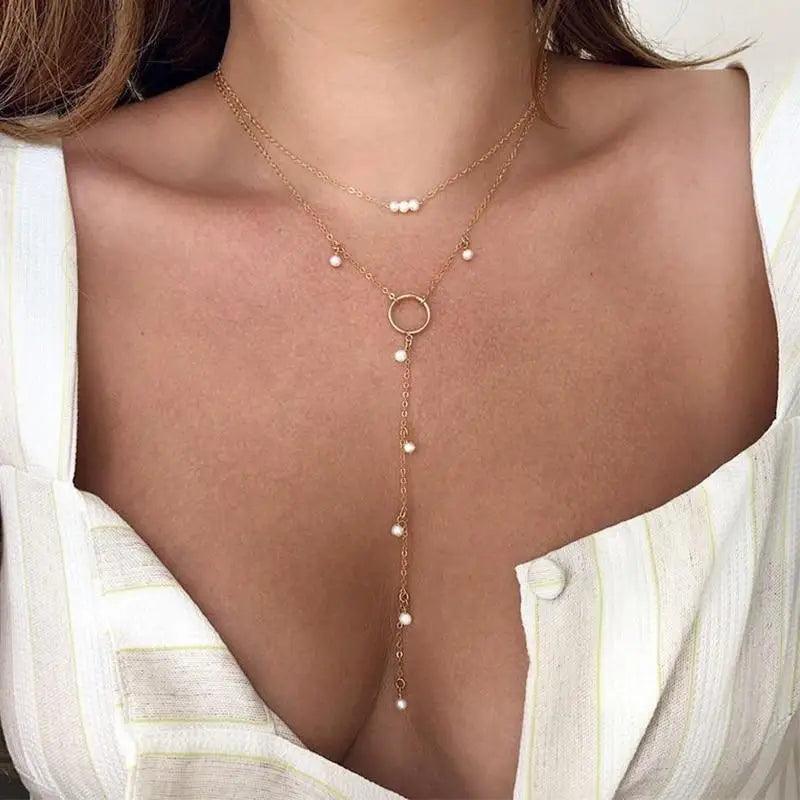 Luxury Fashion Multi - layered Snake Chain Necklace For Women Vintage Style Party Jewelry Necklace Gifts For Women - 1