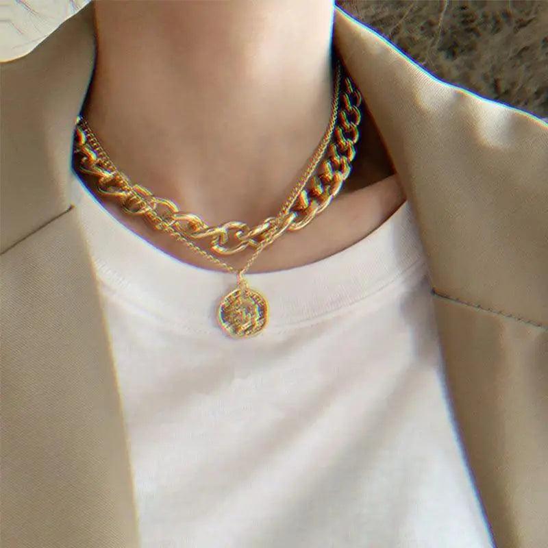 Luxury Fashion Multi - layered Snake Chain Necklace For Women Vintage Style Party Jewelry Necklace Gifts For Women - 22