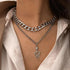 Luxury Fashion Multi - layered Snake Chain Necklace For Women Vintage Style Party Jewelry Necklace Gifts For Women - 11
