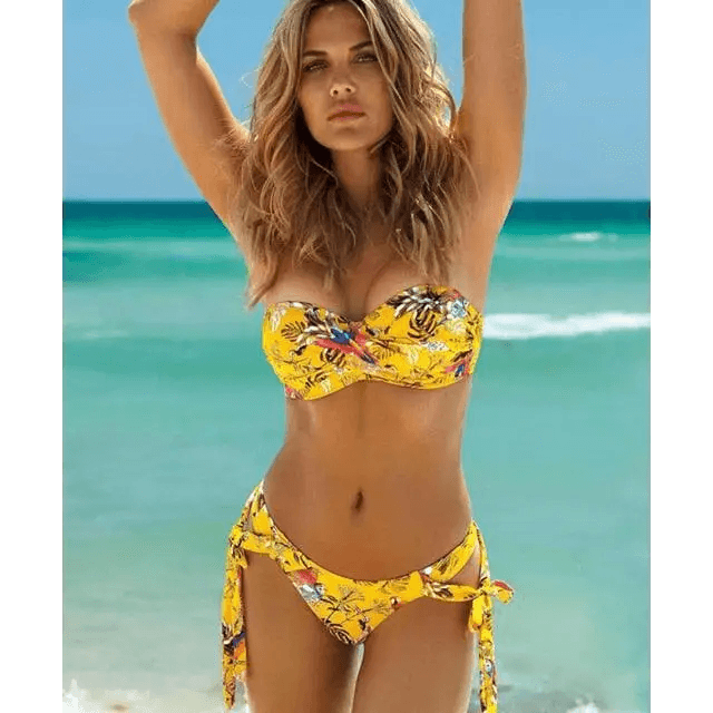 Cool 2021 Sexy Luxury Woman Bikini Solid Color Bikini Women Swimwear Bandeau Swimsuit Modern Female Bathing Suit Push Up Bikini Set Beachwear - Treko - beach bikini, beachwear, bikini set, female bathing suit, push up bikini, woman bikini, woman swimsuit, Woman swimwear- Stevvex.com