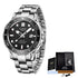 Black Multifunctional Sport Men Watches Luxury Quartz Watches Fashion Chronograph Stylish Elegant Comfortable Watch For Men