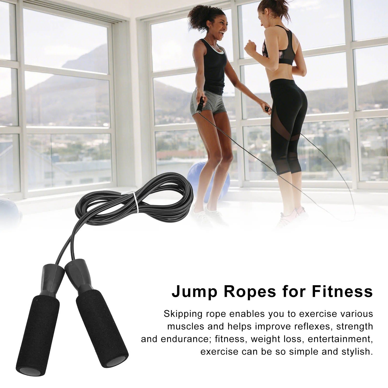 Bearing Rope Skipping With Bearings Sporting Goods Sports Fitness Jump Rope Sport Skipping For Gym Fitness Home Exercise Slim Body Workout Adjustable PVC Jump Rope For Cardio Fitness Versatile Jump Rope For Both Kids Adults Great Jump Rope For Exercise