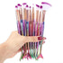Makeup Brushes Kit Natural Tool Pencil Cosmetics Foundation Artist Mermaid Highlighter Face Set Of Bronzer Eyeshadow