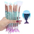 Makeup Brushes Kit Natural Tool Pencil Cosmetics Foundation Artist Mermaid Highlighter Face Set Of Bronzer Eyeshadow