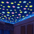 Modern Interetsing Sparkling 50pcs 3D Stars Glow In Dark Luminous Fluorescent Plastic Wall Sticker Home Decor Wallpaper