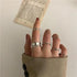 Modern Ring Set for Girls Sterling Chain Moon Rings Set For Ladies And Girls Retro Vintage Style Female Rings Trendy