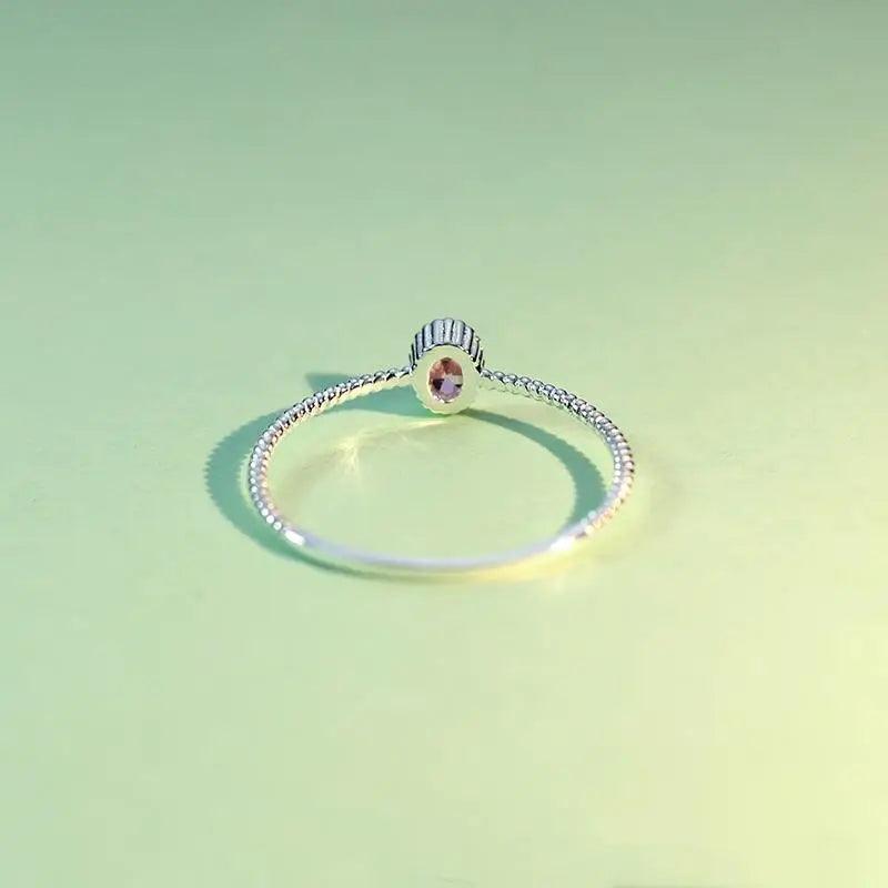 Modern Shiny Sterling Silver Dazzling Black Pink Rings For Women And Girls - Wonderful For Women/Girls/Teen agers