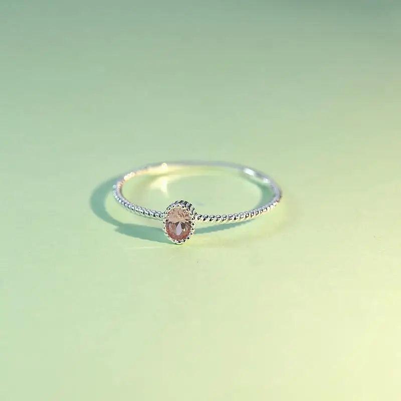 Modern Shiny Sterling Silver Dazzling Black Pink Rings For Women And Girls - Wonderful For Women/Girls/Teen agers