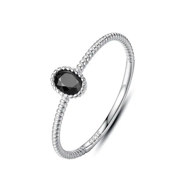 Modern Shiny Sterling Silver Dazzling Black Pink Rings For Women And Girls - Wonderful For Women/Girls/Teen agers