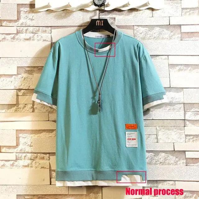 Modern Summer Short Sleeves New Fashion White T - shirt Streetwear One Piece Cool Hip Hop Rock Punk Men Top Tees T