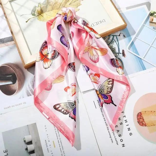 Multi - Functional Square Silk Scarf 60*60cm Headband Hairbands Hair Hoop Accessories For Women,Girl,Lady Head Neck