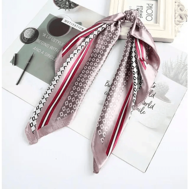 Multi - Functional Square Silk Scarf 60*60cm Headband Hairbands Hair Hoop Accessories For Women,Girl,Lady Head Neck