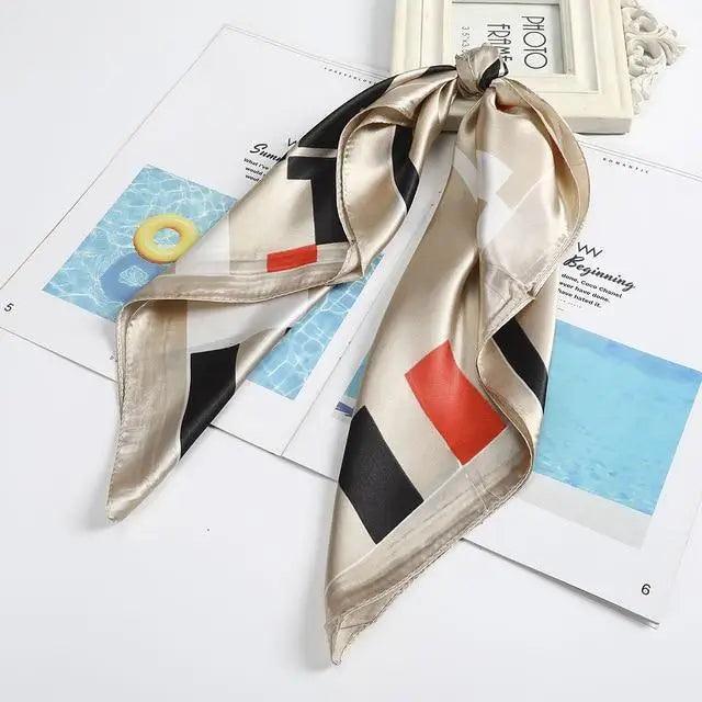 Multi - Functional Square Silk Scarf 60*60cm Headband Hairbands Hair Hoop Accessories For Women,Girl,Lady Head Neck