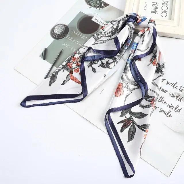 Multi - Functional Square Silk Scarf 60*60cm Headband Hairbands Hair Hoop Accessories For Women,Girl,Lady Head Neck