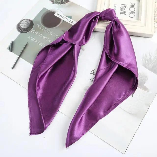 Multi - Functional Square Silk Scarf 60*60cm Headband Hairbands Hair Hoop Accessories For Women,Girl,Lady Head Neck