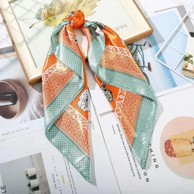 Multi - Functional Square Silk Scarf 60*60cm Headband Hairbands Hair Hoop Accessories For Women,Girl,Lady Head Neck